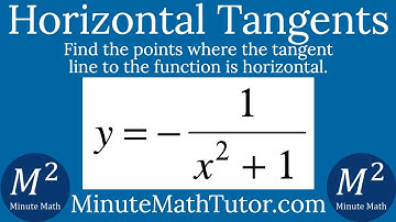 Find the points where the tangent line to y=-1/(x^2+1) is horizontal.