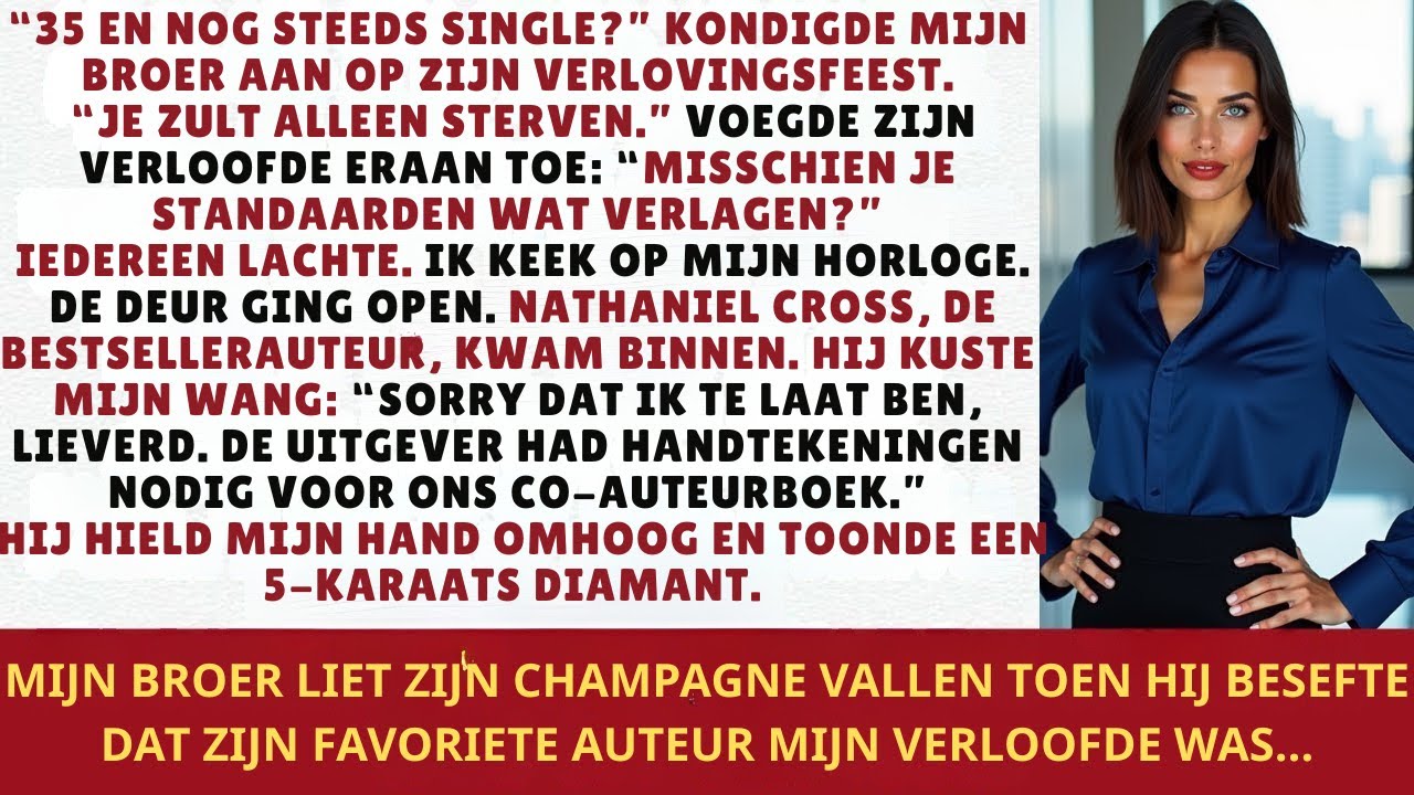 De microfoon droeg per ongeluk Vanessa's woorden door de hele balzaal: "Je zult alleen sterven." Iedereen lachte, behalve ik. Mijn familie keek me aan met medelijden, alsof ik een lopende grap...
