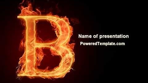 B Letter PowerPoint Template by PoweredTemplate.com