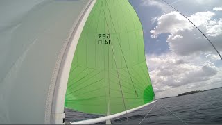 J22 Spinnaker Sailing with the new one in light green!
