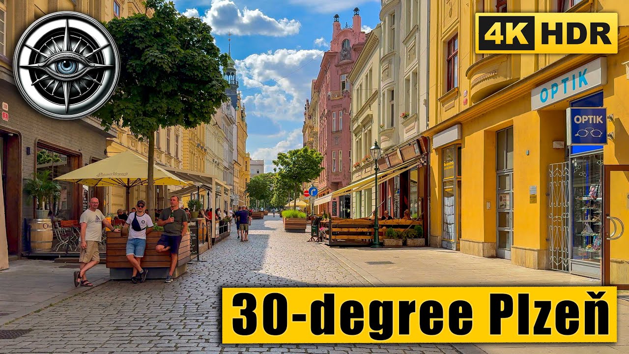 Plzeň Walk | From Pilsner Urquell Brewery to Historic Centre 🇨🇿 4K HDR
