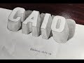 Escrevendo o nome CAIO com letras 3D - Writing CAIO with letters 3D - Escribiendo CAIO con letras 3D