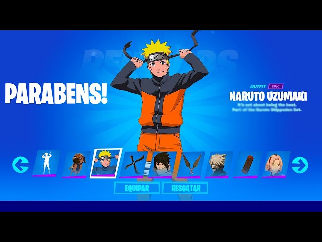 Saiba como ganhar itens de Naruto no Fortnite de graça