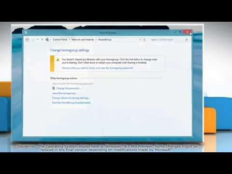 How to change HomeGroup password in Windows® 8.1