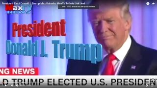 President Elect Donald J Trump Max Kolonko Maxtv Mówię Jak Jest