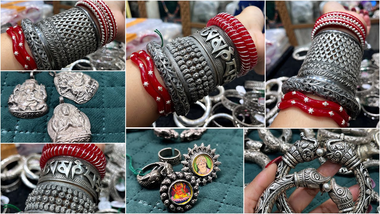 রুপোর গহনা নতুন unique collection আগে দেখনি ! Silver bangle / bagh mukh kada Kairaa silver jewellery