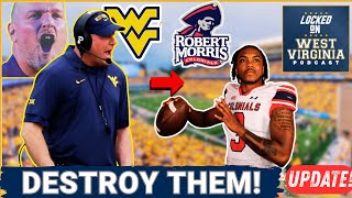 West Virginia looks TO DESTROY Robert Morris in season opener!
