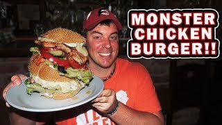 Monster Chicken Burger Challenge w/ Bacon & Tartar Sauce??