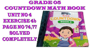Countdown book 5, class 5, PG 76 and 77 Ex 4b exercise solution completely solved with Explanation