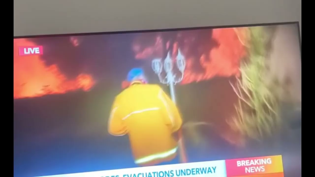 Los Angeles reporter puts out house catching fire  