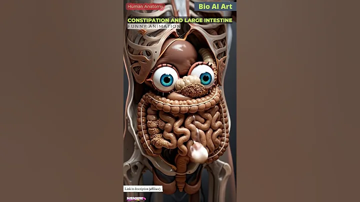 Constipation and Constipated Stool through the Large Intestine Animation | Bio AI Art | 28