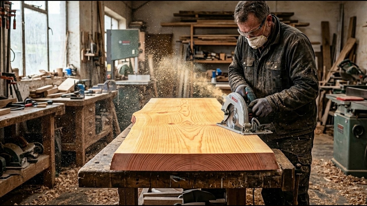 Using Solid Pine Wood, A Master Wood Craftsman Creates Luxurious, High-Value Furniture Pieces.