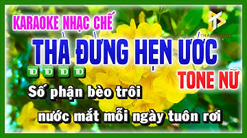 Karaoke THÀ ĐỪNG HẸN ƯỚC - Số Phận Bèo Trôi Thân Em Lẽ Loi Một Mình TONE NỮ
