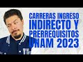 Diferencias entre las Carreras de Ingreso Indirecto y Carreras con Prerrequisitos UNAM 2023