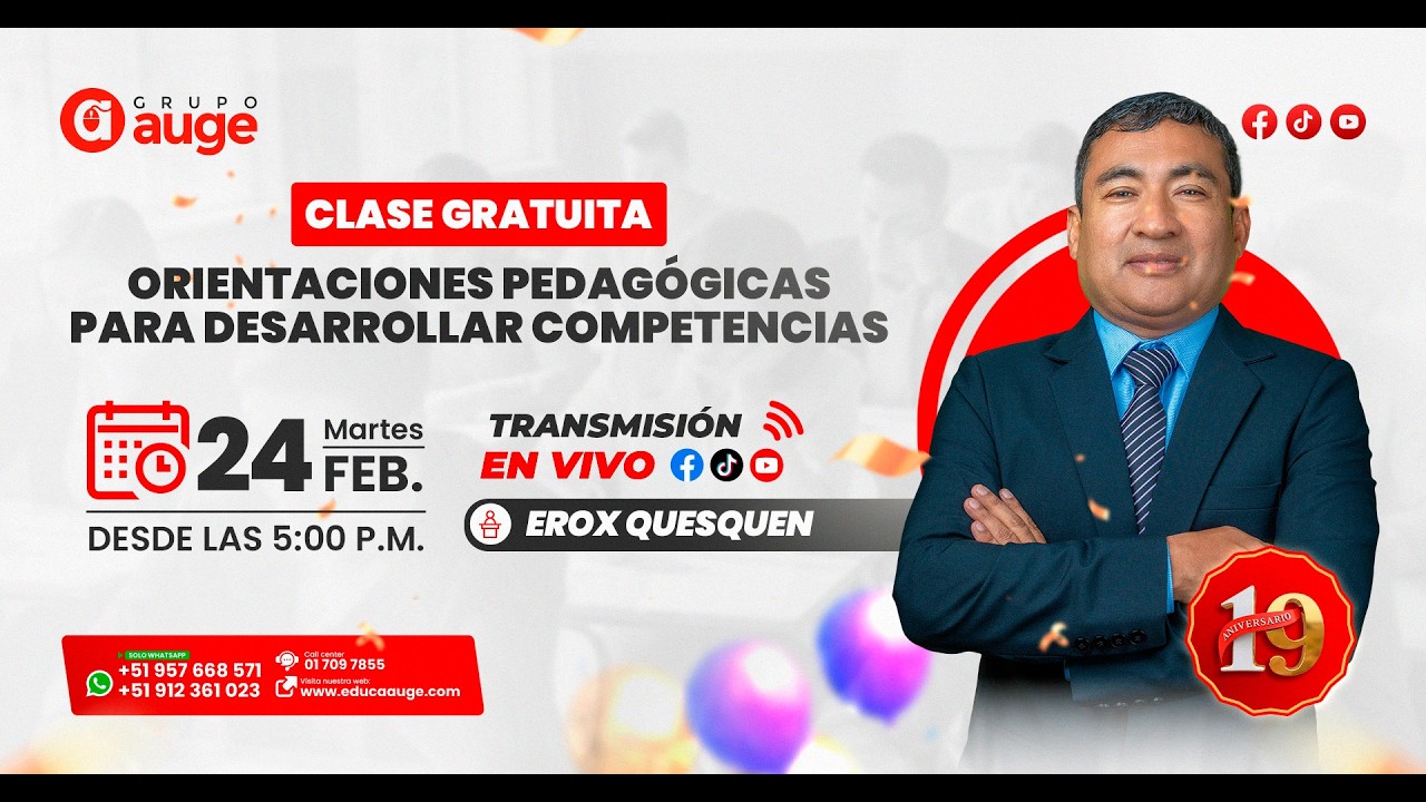 EN VIVO: Orientaciones Pedagógicas para Desarrollar Competencias