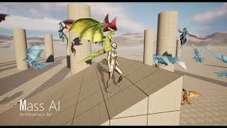 【Unreal Engine】Mass AI Air Movement Test
