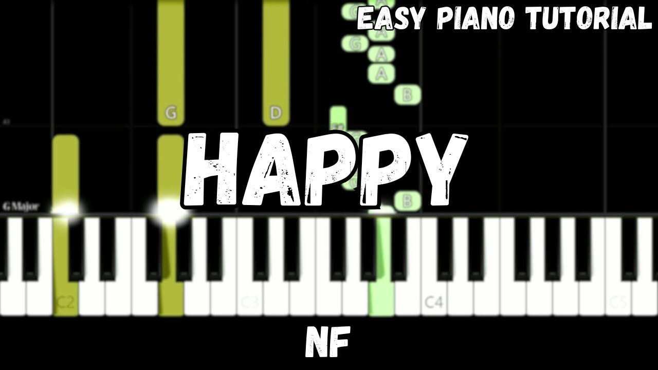 NF - Happy (Easy Piano Tutorial)
