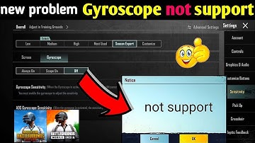 How To Fix The Current Device Does Not Support This Function Pubg Gyroscope Problem Solve 100% Work
