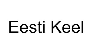 Estonian Alphabet Song