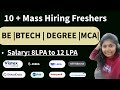 10 + Mass Hiring For Freshers| 2023 , 2024, 2025 Eligible | Direct Test |Software Jobs for freshers
