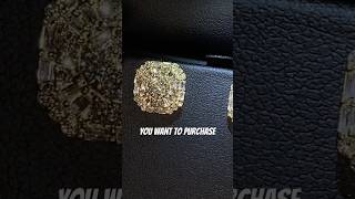FIRE HIP HOP STYLE 10K GOLD WITH NATURAL BAGUETTES &amp; ROUND DIAMOND EARRINGS! RATE 1-10 BELOW #fyp
