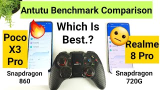 Poco X3 Pro vs Realme 8 Pro Antutu Benchmark Comparison