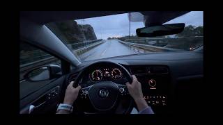 POV Driving On A Rainy Day - 2019 Volkswagen e-Golf