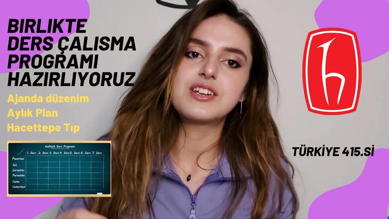 DERS ÇALIŞMA PROGRAMI HAZIRLIYORUZ / Ajanda düzenim / Aylık Plan / Hacettepe Tıp