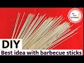 Craft out of barbecue sticks|| bamboo sticks reuse idea|| Diy||Best idea with barbecue sticks