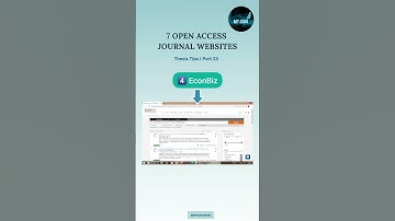 7 OPEN ACCESS JOURNAL WEBSITES l THESIS TIPS 23