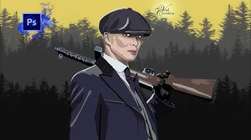 PEAKY BLINDERS TOMMY SHELBY VECTOR ART | PHOTOSHOP