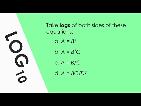 Log to the base 10 - Worked Example A