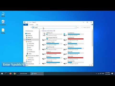 %public% environment variable in windows operating system