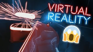 Playing BEATSABER! (VR Game)