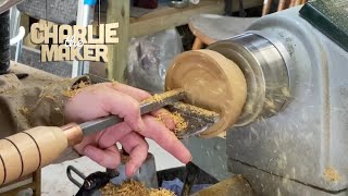 Woodturning A Wild Mango Into A Coin Pot
