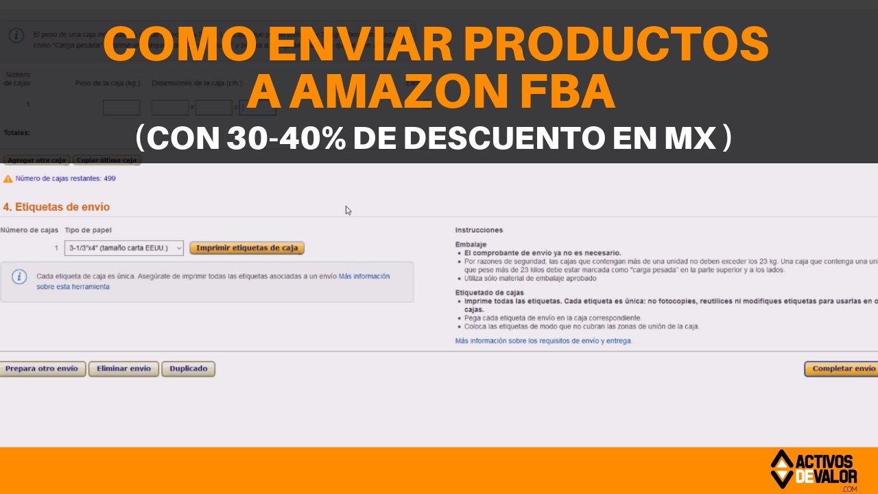 Como Enviar Tus Productos a Amazon FBA 🚚 Y Obtener 40% de Descuento en ...