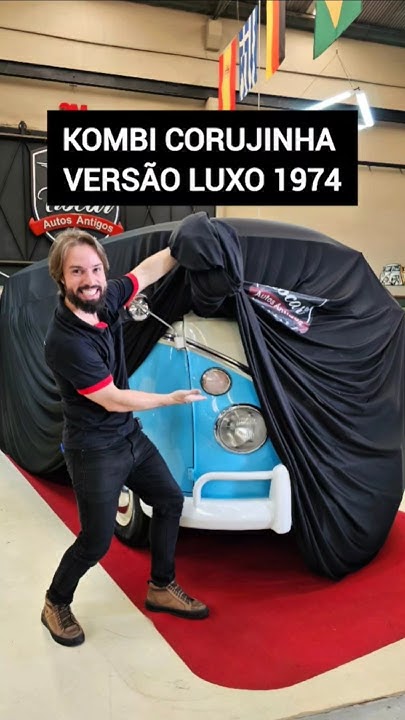 Kombi Corujinha 1974 – Azul Caiçara com Branco Lótus 🩵🤍Ela conquistou o Brasil e o mundo! 💙🤍🇧🇷