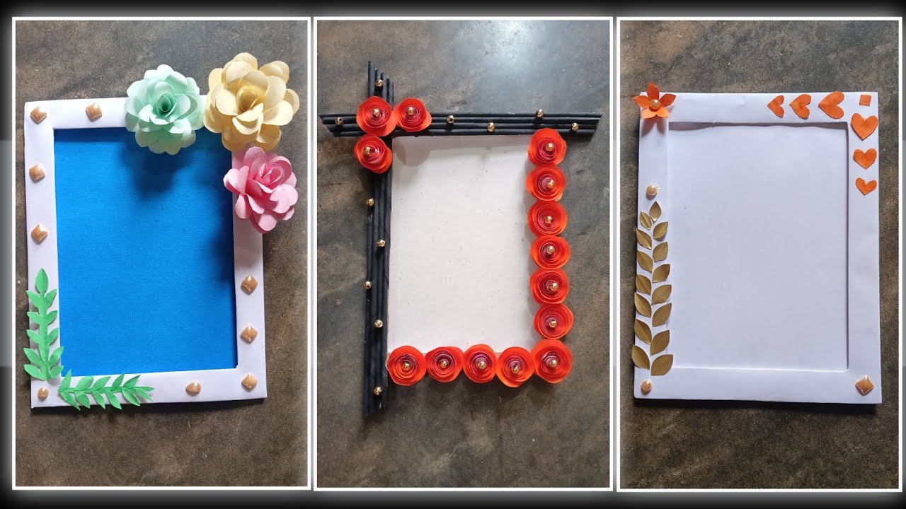 PHOTO FRAME MAKING AT HOME HOW TO MAKE PHOTO FRAME EASY WALL