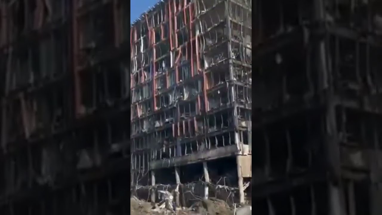 Киев после обстрела