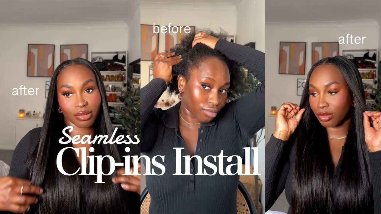 YAKI HAIR CLIP IN TUTORIAL | Easy & Seamless Clip-in installation | ft CurlsQueen 