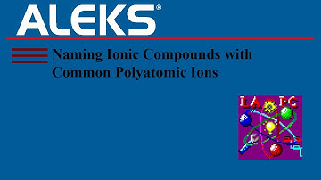 ALEKS - Naming Ionic Compounds with Common Polyatomic Ions