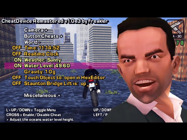 GTA Vice City Stories Cheats PSP With Cheat Device - Awesome Gameplay 