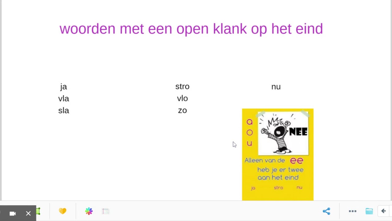 Woorden met open klank op het eind in Gynzy - YouTube