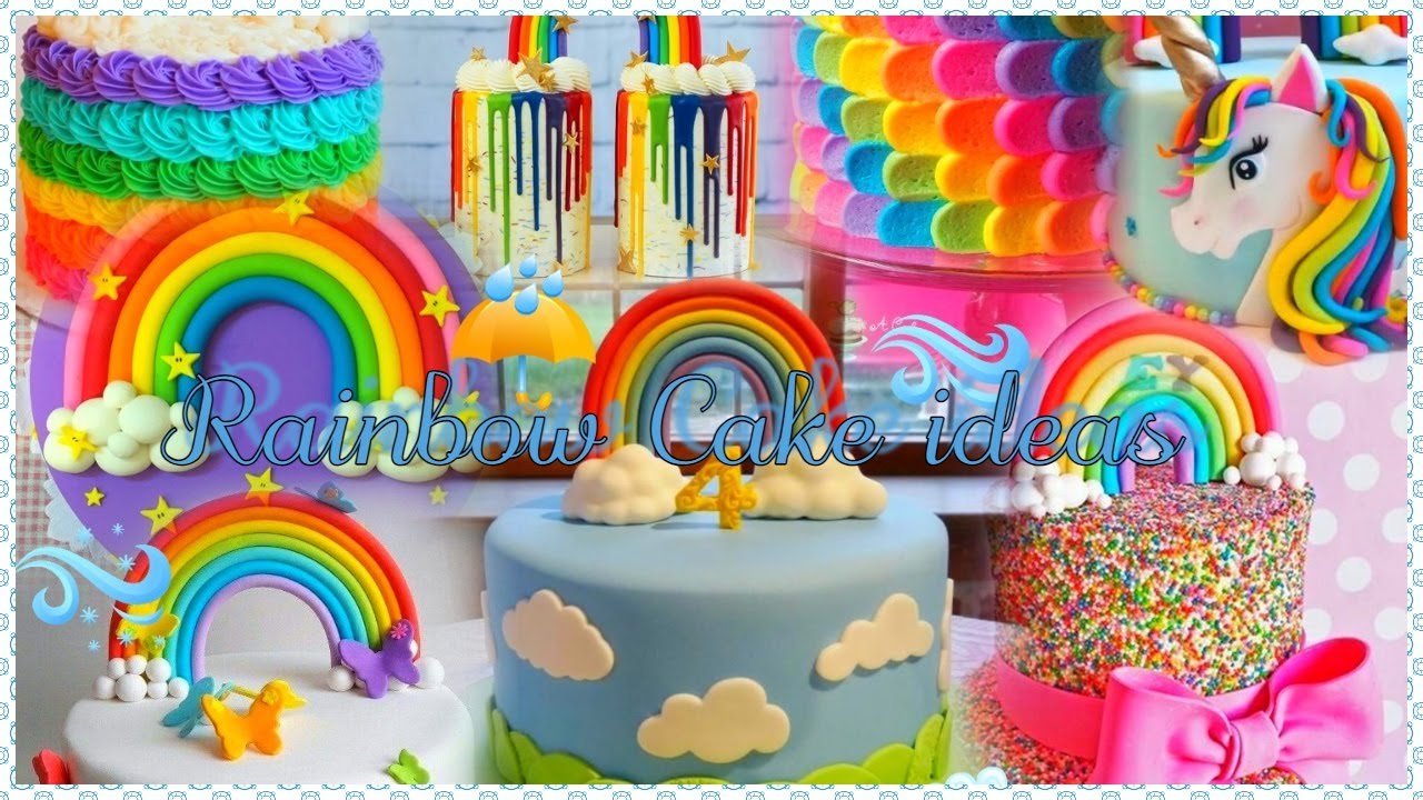 🌈rainbow cake decorating ideas || rainbow cake ideas || rainbow cake ...