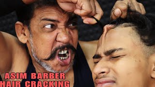 Loud Hair Cracking by Asim Barber | Satisfying Head Scratching | Neck Cracking | Spine Cracking ASMR