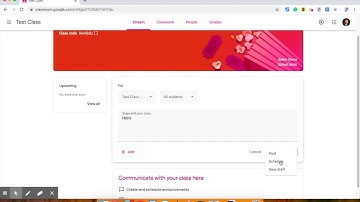 Google Classroom - How to Schedule a Post on Stream (2020)