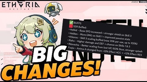 Massive QoL Improvements! Huge Buffs for Turn 2 Teams! Patch Notes [Etheria Restart]