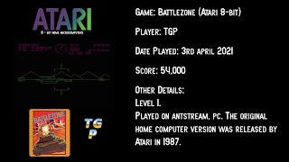 Battlezone - Atari 8-bit - Level 1 - 54,000 points