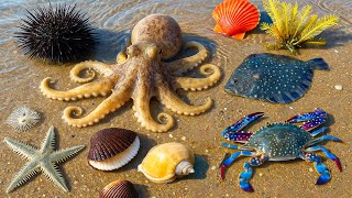 🌊 Coastal foraging | 🐙 Octopus, 🐟 Flounder Catch, 🦀 Crabs & 🐚 Scallops with 🌿 Coral & Urchins