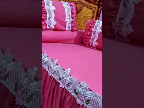 مفرش عروسة وملايات بكورنيش شيفون وجوبير جديد